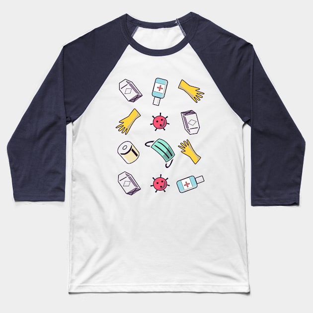 Colorful Warm CoronaTheme Gift Baseball T-Shirt by mpdesign